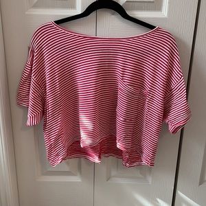 BOGO Red striped cropped top